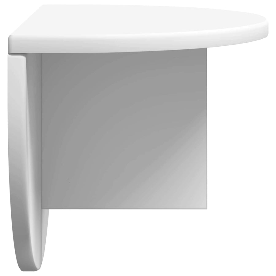 Wandplank Wandgemonteerd Wit 38 x 19 x 19 cm Bewerkt hout