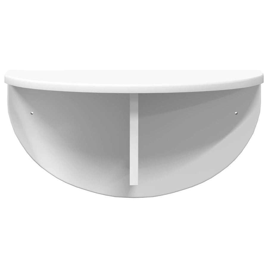 Wandplank Wandgemonteerd 2 pcs Wit 38 x 19 x 19 cm Bewerkt hout