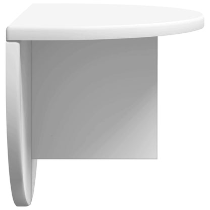 Wandplank Wandgemonteerd 2 pcs Wit 38 x 19 x 19 cm Bewerkt hout