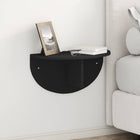 Wall Shelf Wall Mounted Black 48 x 24 x 24 cm Engineered Wood