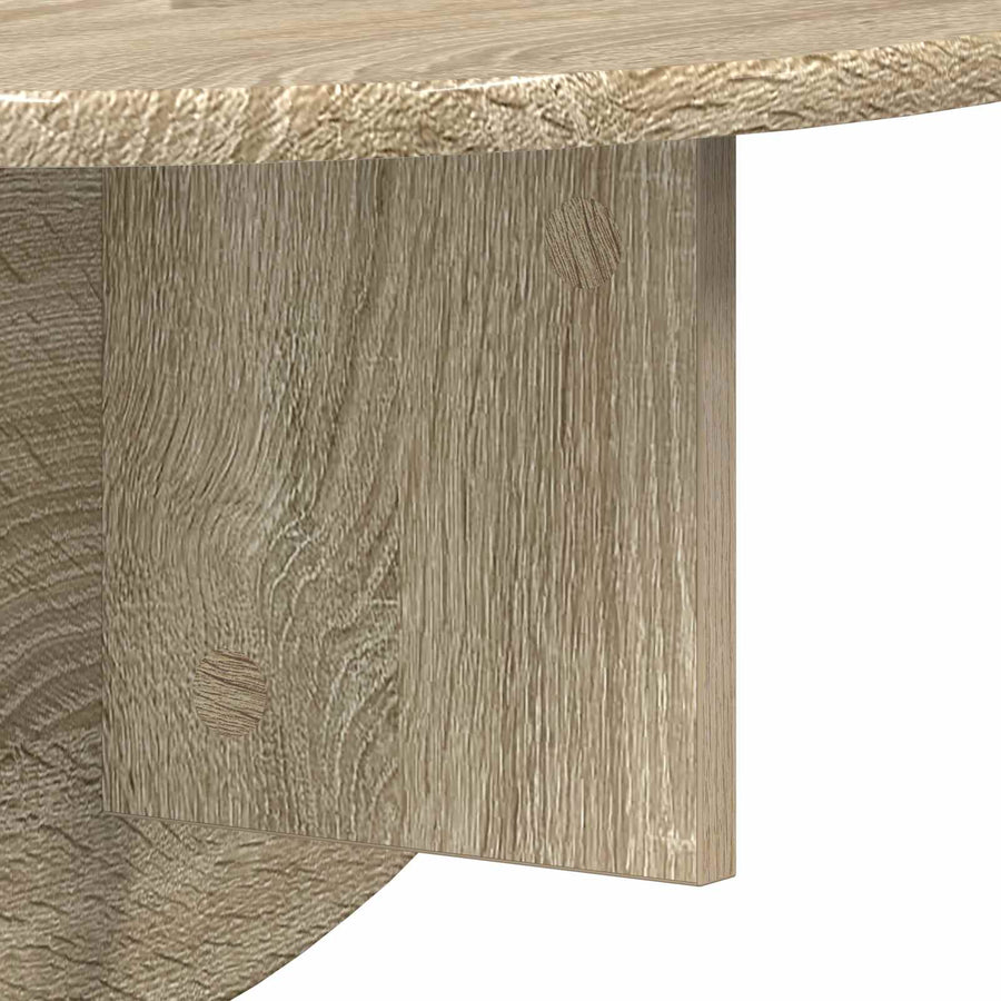 Wandplank 2 pcs Sonoma Eiken 38 x 19 x 19 cm Bewerkt hout