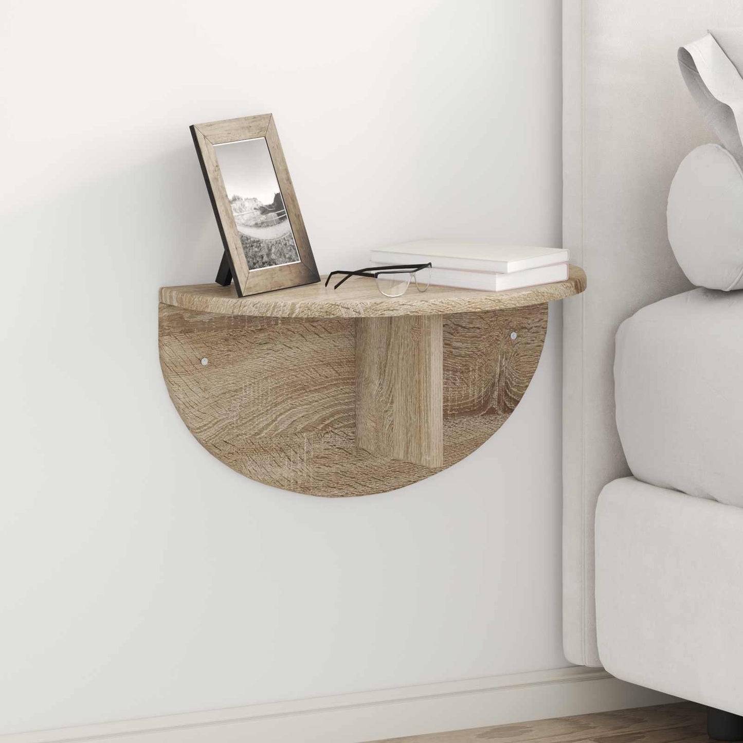 Wandplank 2 pcs Sonoma Eiken 38 x 19 x 19 cm Bewerkt hout