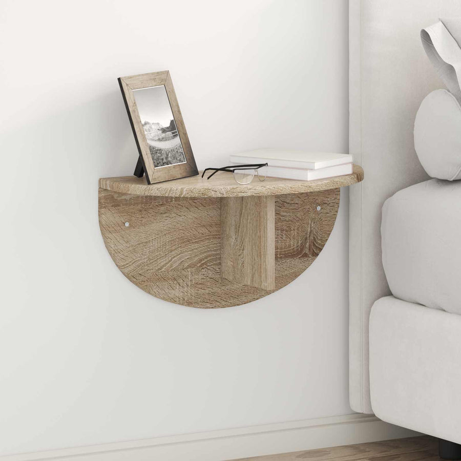 Wandplank 2 pcs Sonoma Eiken 38 x 19 x 19 cm Bewerkt hout