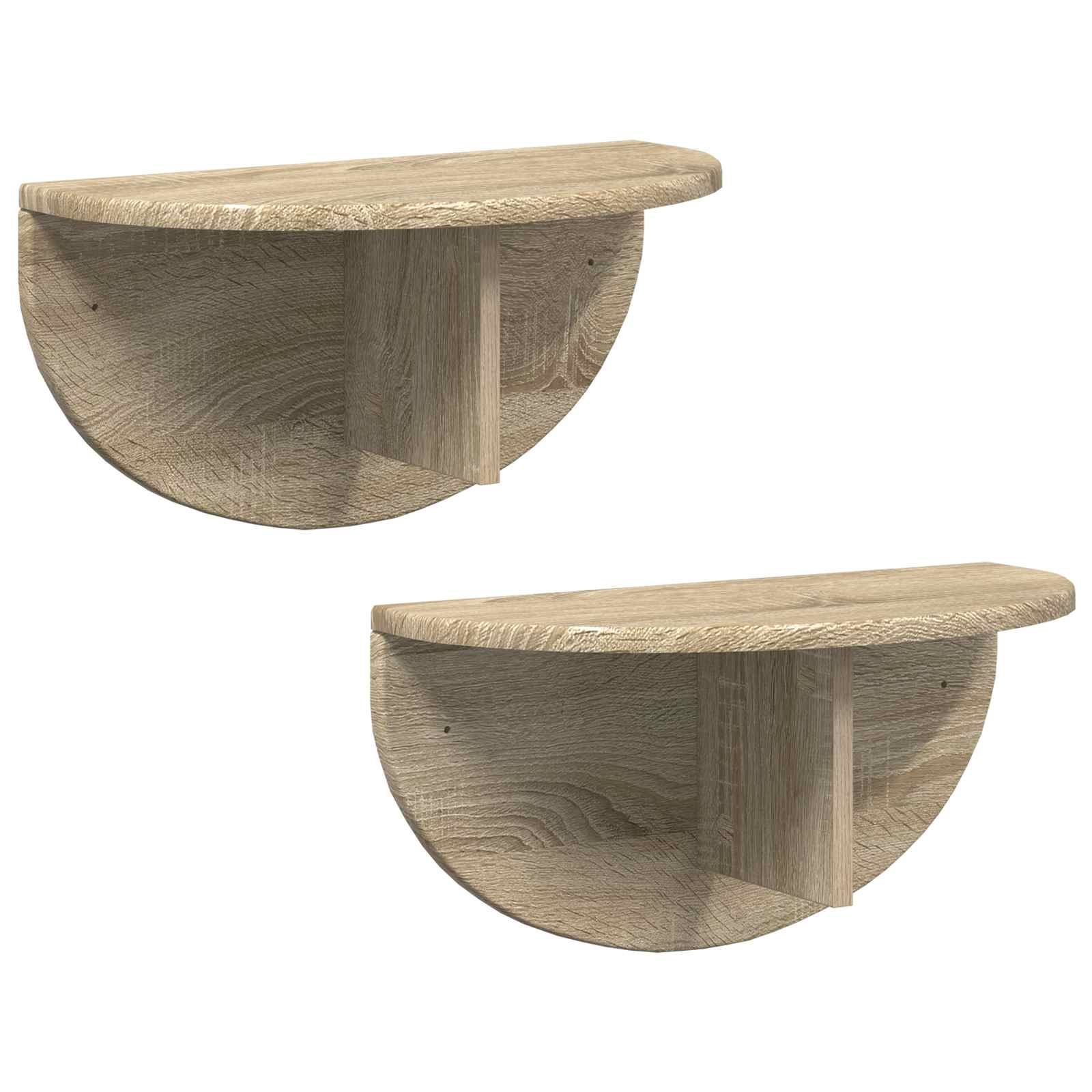 Wandplank 2 pcs Sonoma Eiken 38 x 19 x 19 cm Bewerkt hout