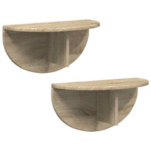 Wandplank 2 pcs Sonoma Eiken 38 x 19 x 19 cm Bewerkt hout