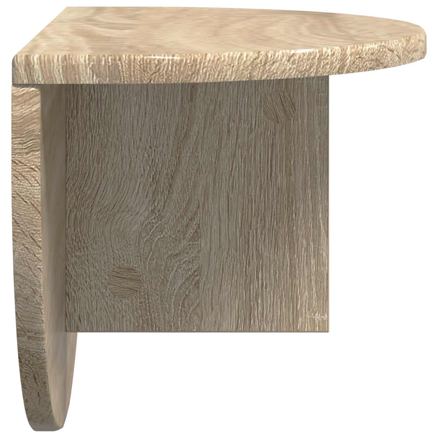 Wandplank 2 pcs Sonoma Eiken 38 x 19 x 19 cm Bewerkt hout