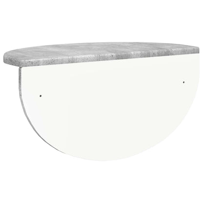Wandplank Beton Grijs 38 x 19 x 19 cm Bewerkt hout