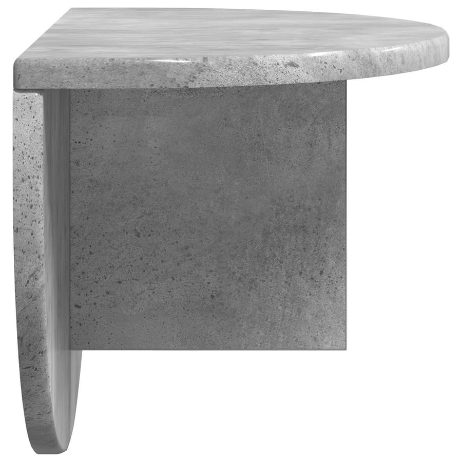 Wandplank Beton Grijs 38 x 19 x 19 cm Bewerkt hout