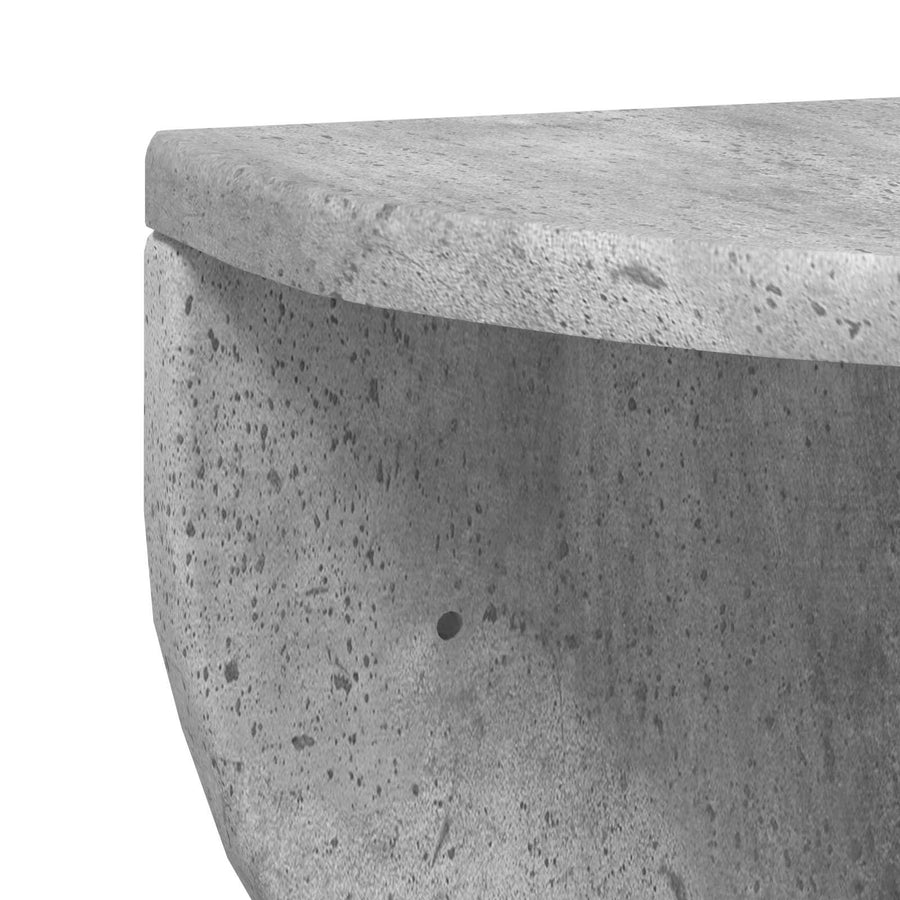 Wandplank 2 pcs Beton Grijs 38 x 19 x 19 cm Bewerkt hout