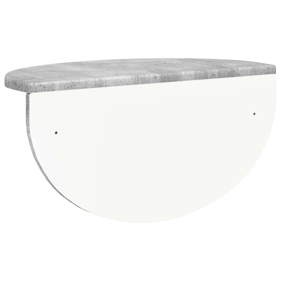 Wandplank 2 pcs Beton Grijs 38 x 19 x 19 cm Bewerkt hout