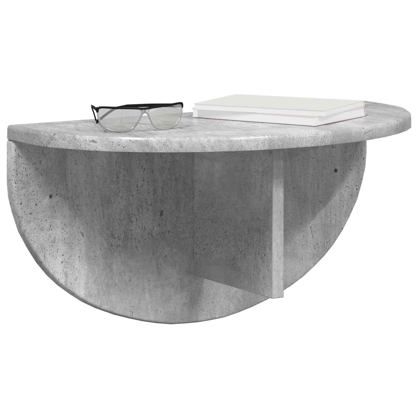 Wandplank 2 pcs Beton Grijs 38 x 19 x 19 cm Bewerkt hout