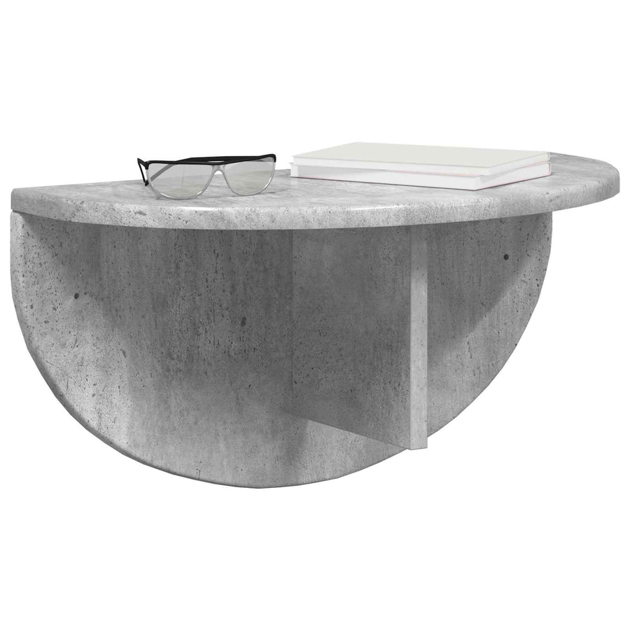 Wandplank 2 pcs Beton Grijs 38 x 19 x 19 cm Bewerkt hout