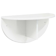 Wandplank Hoogglans wit 38 x 19 x 19 cm Bewerkt hout