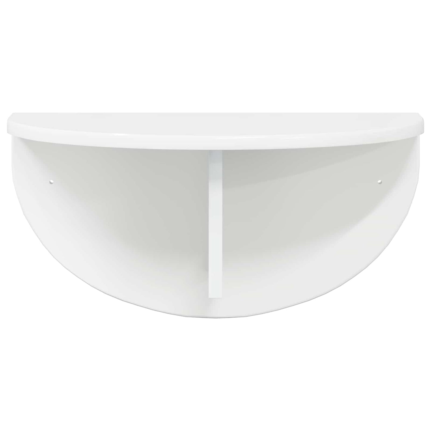 Wandplank Hoogglans wit 38 x 19 x 19 cm Bewerkt hout