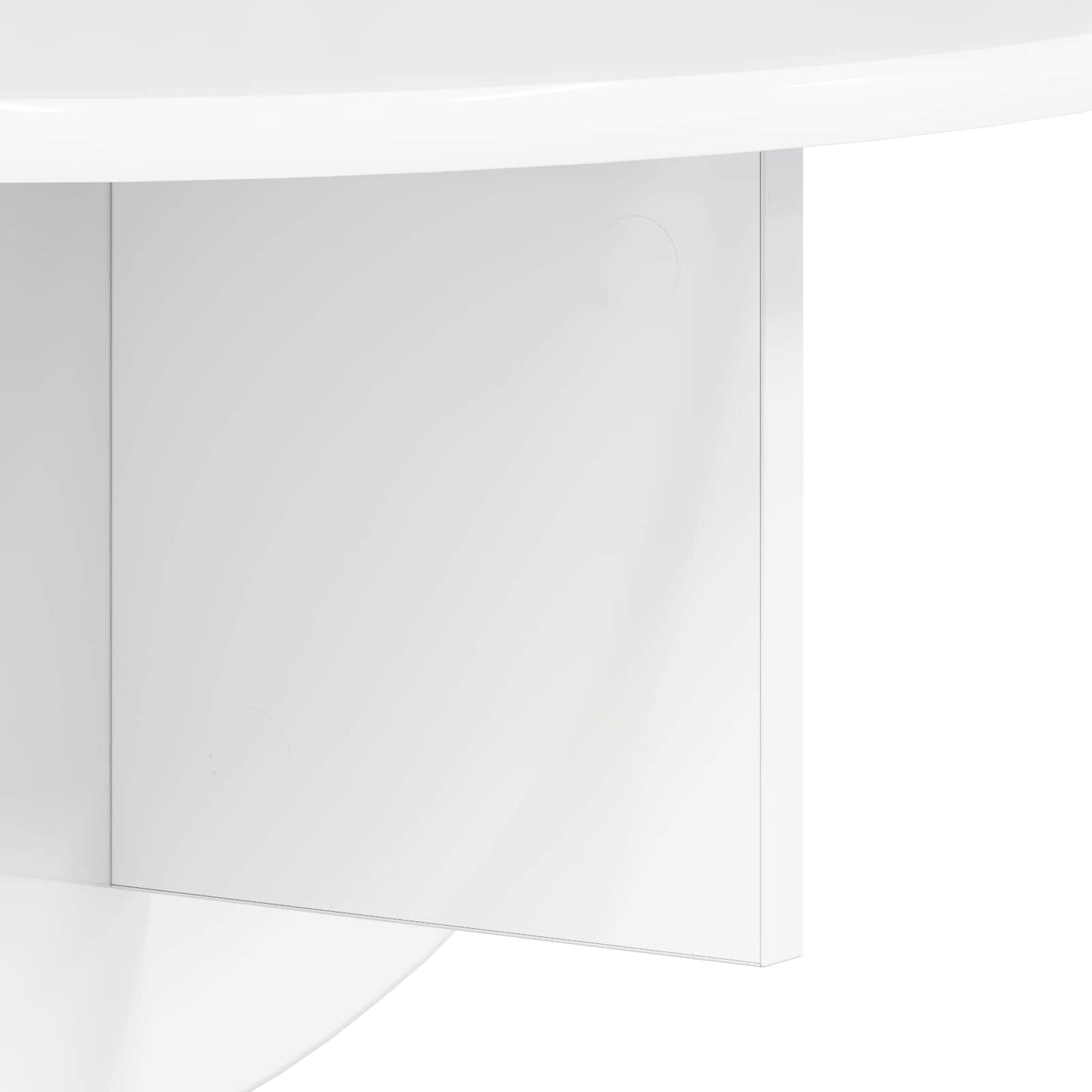 Wandplank 2 pcs Hoogglans wit 38 x 19 x 19 cm Bewerkt hout