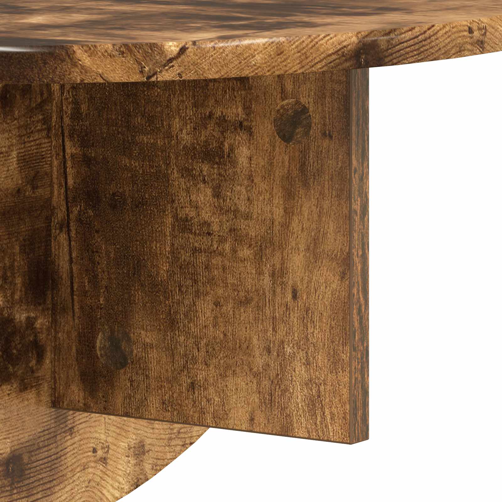 Wandplank Gerookt eiken 38 x 19 x 19 cm Bewerkt hout