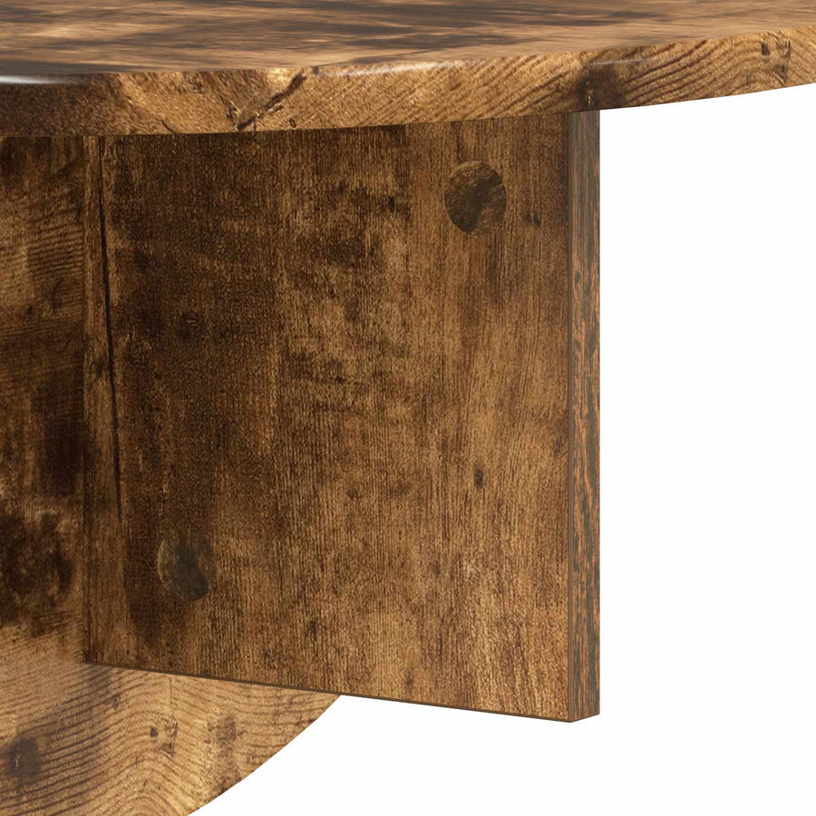 Wandplank Gerookt eiken 38 x 19 x 19 cm Bewerkt hout