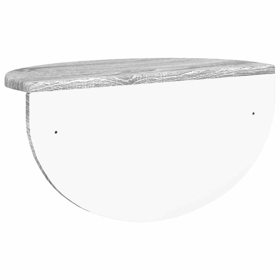 Wandplank Grijs Sonoma 38 x 19 x 19 cm Bewerkt hout