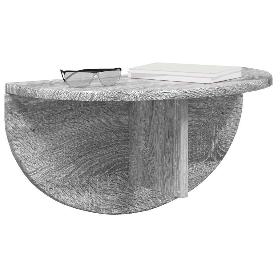 Wandplank Grijs Sonoma 38 x 19 x 19 cm Bewerkt hout