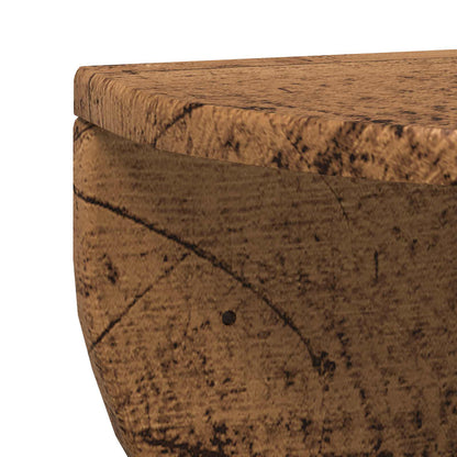 Wandplank Wandgemonteerd Oudhout 38 x 19 x 19 cm Bewerkt hout