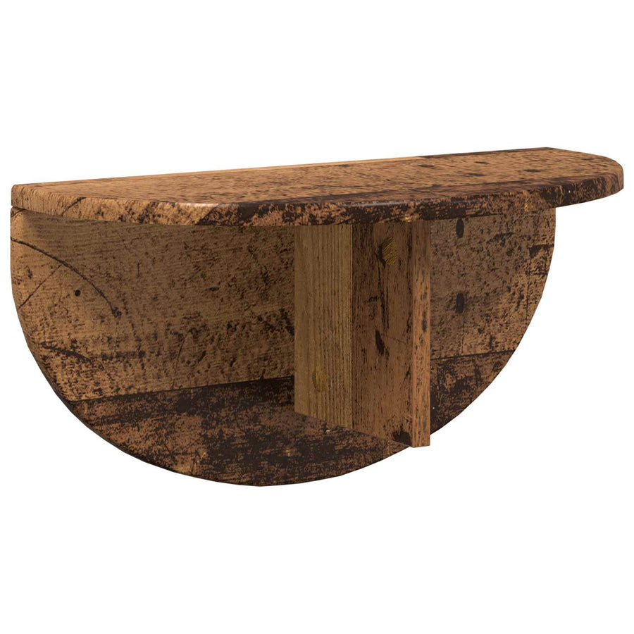 Wandplank Wandgemonteerd Oudhout 38 x 19 x 19 cm Bewerkt hout