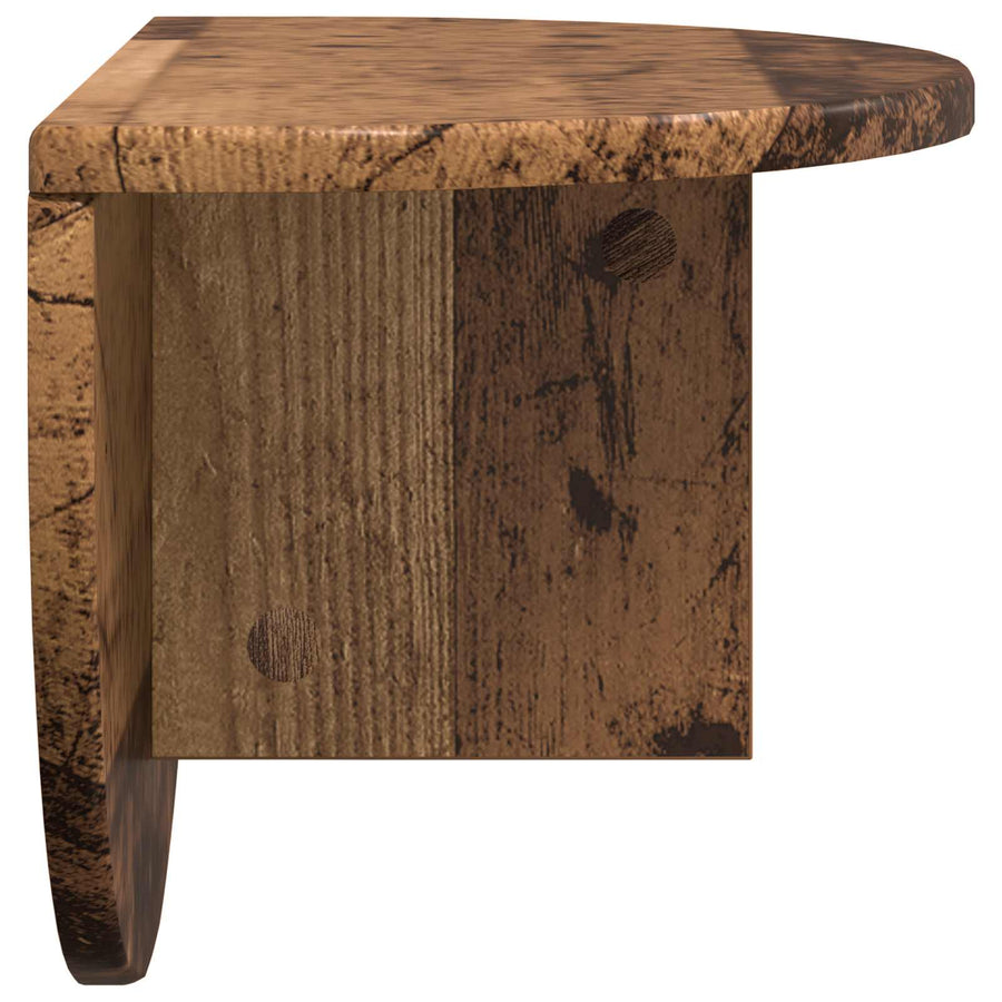 Wandplank Wandgemonteerd Oudhout 38 x 19 x 19 cm Bewerkt hout