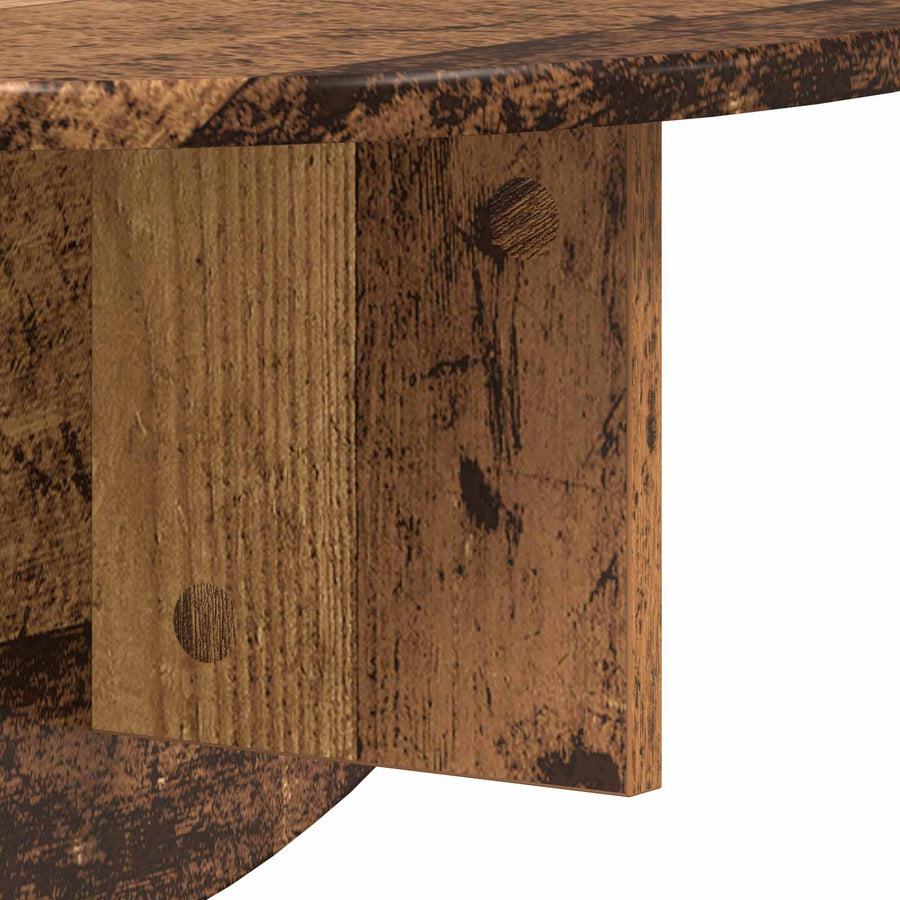 Wandplank 2 pcs Oudhout 38 x 19 x 19 cm Bewerkt hout