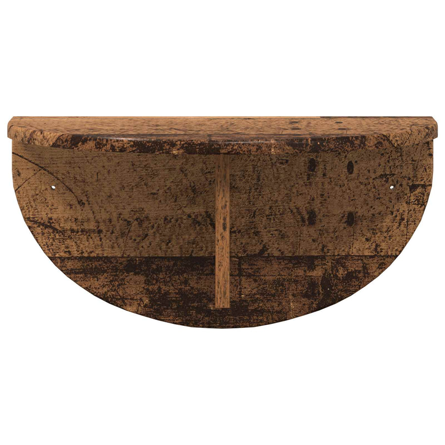 Wandplank 2 pcs Oudhout 38 x 19 x 19 cm Bewerkt hout