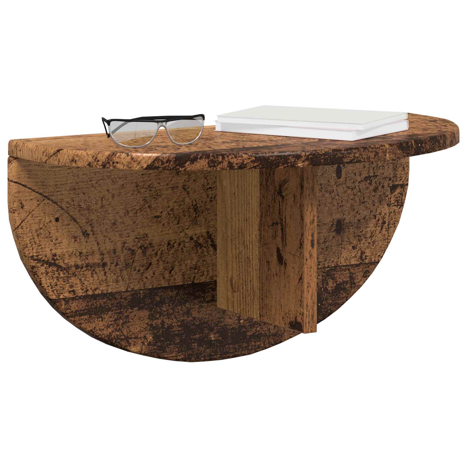 Wandplank 2 pcs Oudhout 38 x 19 x 19 cm Bewerkt hout