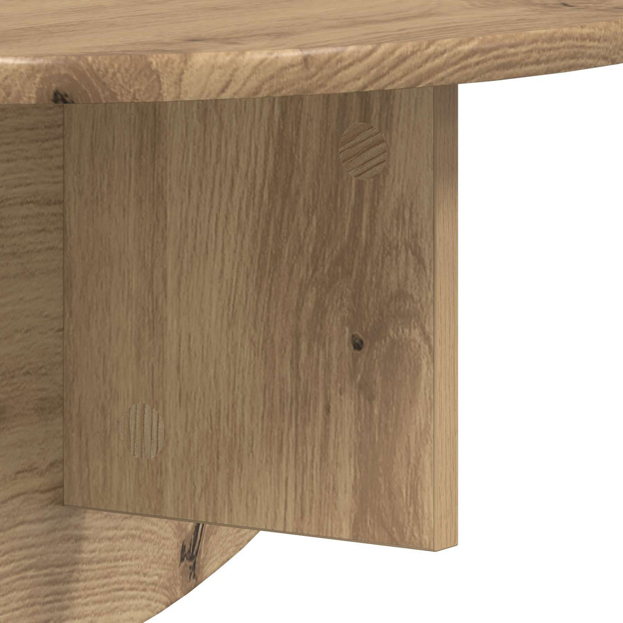 Wandplank 2 pcs Artisan Eiken 38 x 19 x 19 cm Bewerkt hout