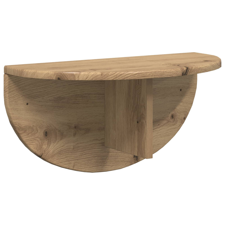 Wandplank 2 pcs Artisan Eiken 38 x 19 x 19 cm Bewerkt hout