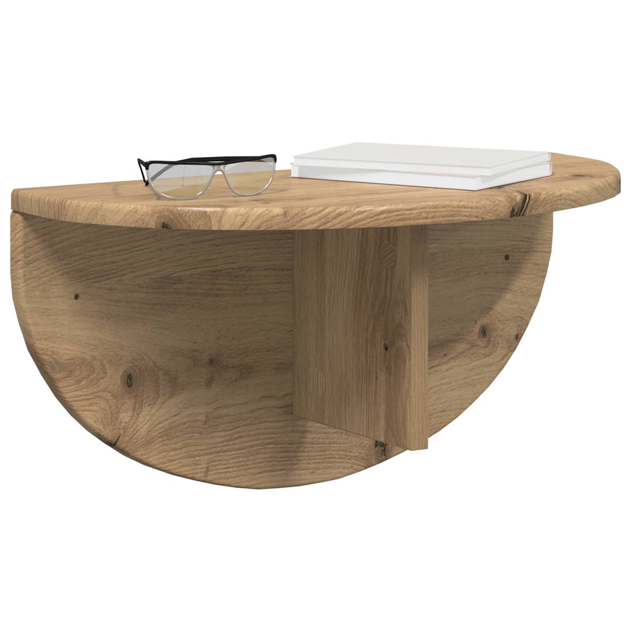 Wandplank 2 pcs Artisan Eiken 38 x 19 x 19 cm Bewerkt hout