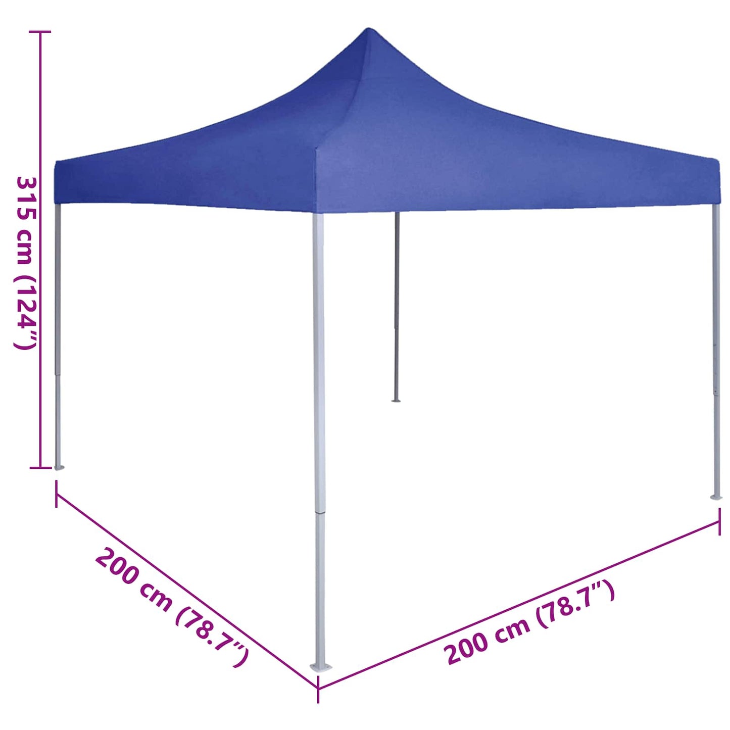 Partytent Blauw 200 x 200 x 315 cm Oxford Stof