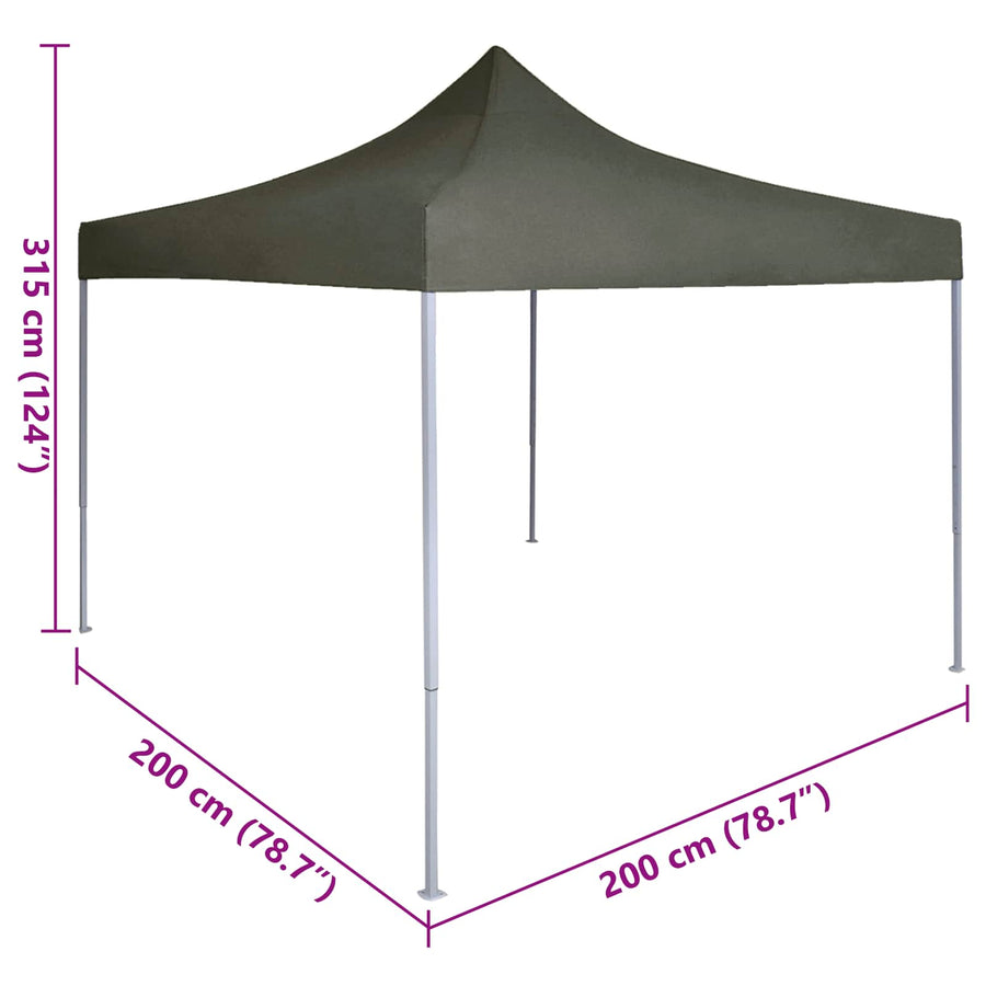 Partytent Antraciet 200 x 200 x 315 cm Oxford Stof
