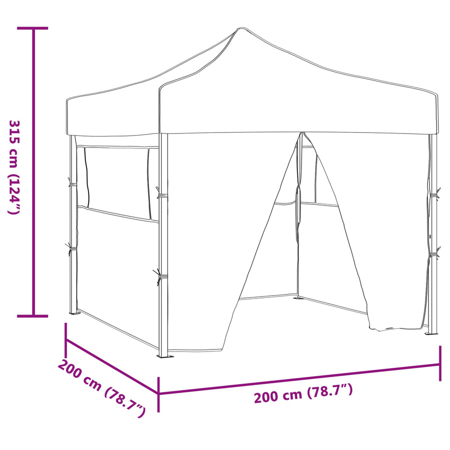 Partytent Crème 200 x 200 x 315 cm Oxford Stof