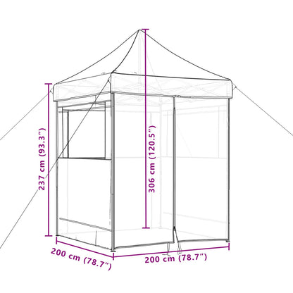 Partytent Beige 200 x 200 x 306 cm Oxford Stof
