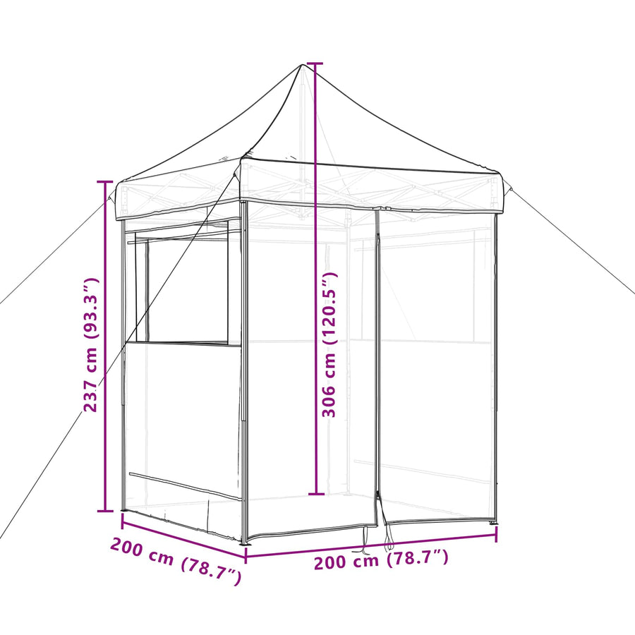 Partytent Groen 200 x 200 x 306 cm Oxford Stof