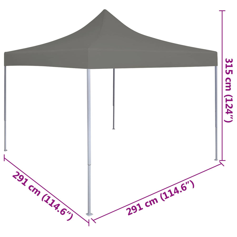 Partytent Antraciet 291 x 291 x 315 cm Oxford Stof