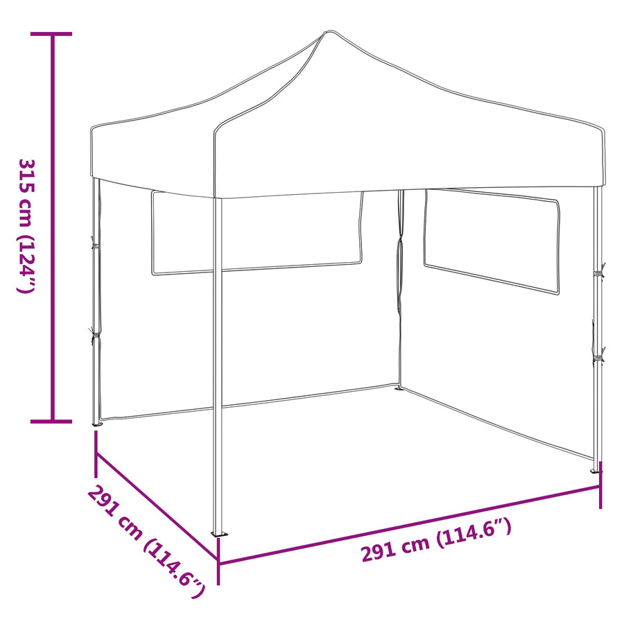 Partytent Crème 291 x 291 x 315 cm Oxford Stof