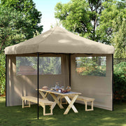 Partytent 292x292x315 cm Oxford stof taupe