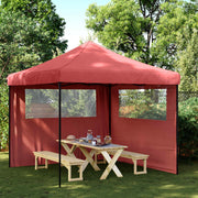 Partytent 292x292x315 cm Oxford stof bordeauxrood
