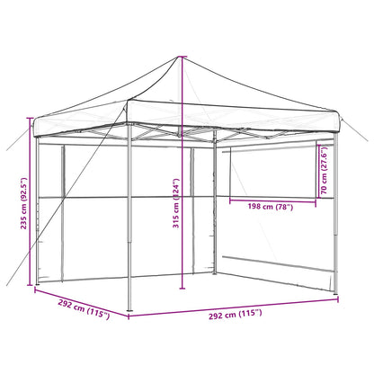 Partytent Bordeauxrood 292 x 292 x 315 cm Oxford Stof