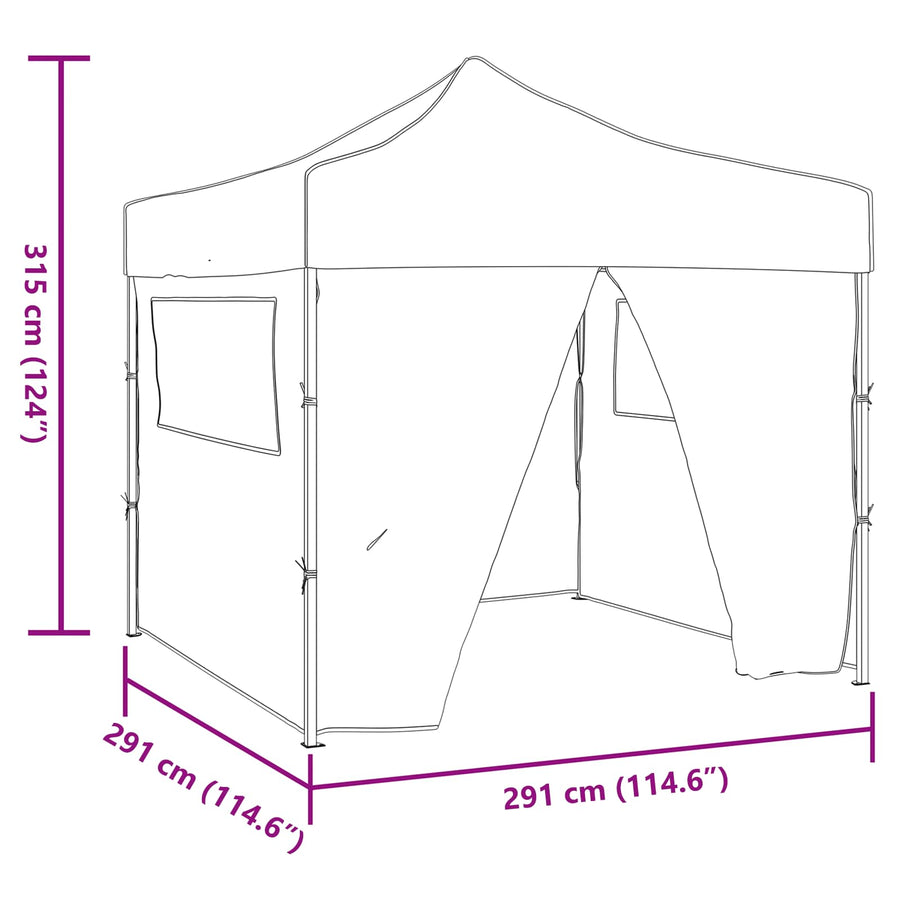 Partytent Blauw 291 x 291 x 315 cm Oxford Stof