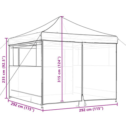 Partytent Terracotta 292 x 292 x 315 cm Oxford Stof