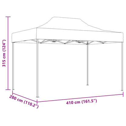Partytent Antraciet 280 x 410 x 315 cm Oxford Stof