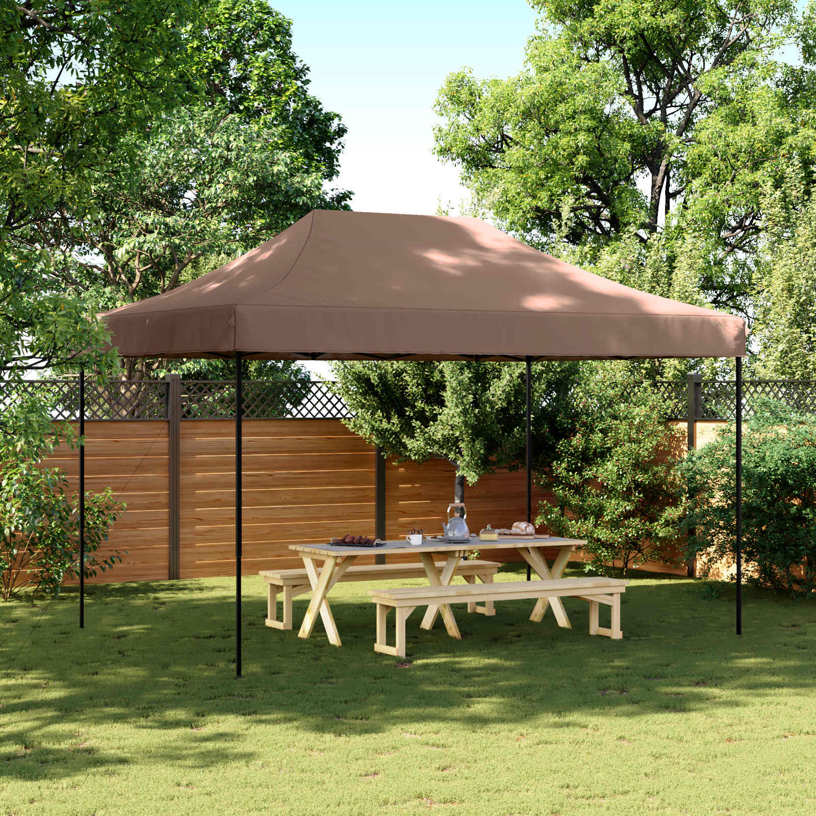 Partytent Bruin 279 x 410 x 315 cm Oxford Stof