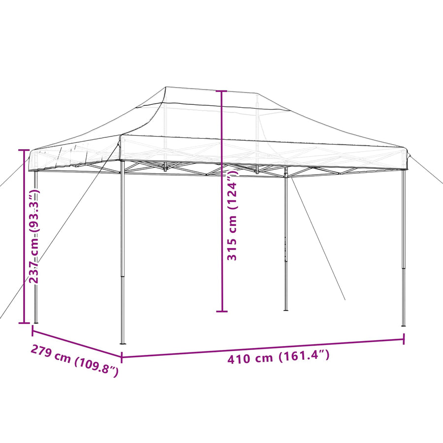 Partytent Oranje 279 x 410 x 315 cm Oxford Stof