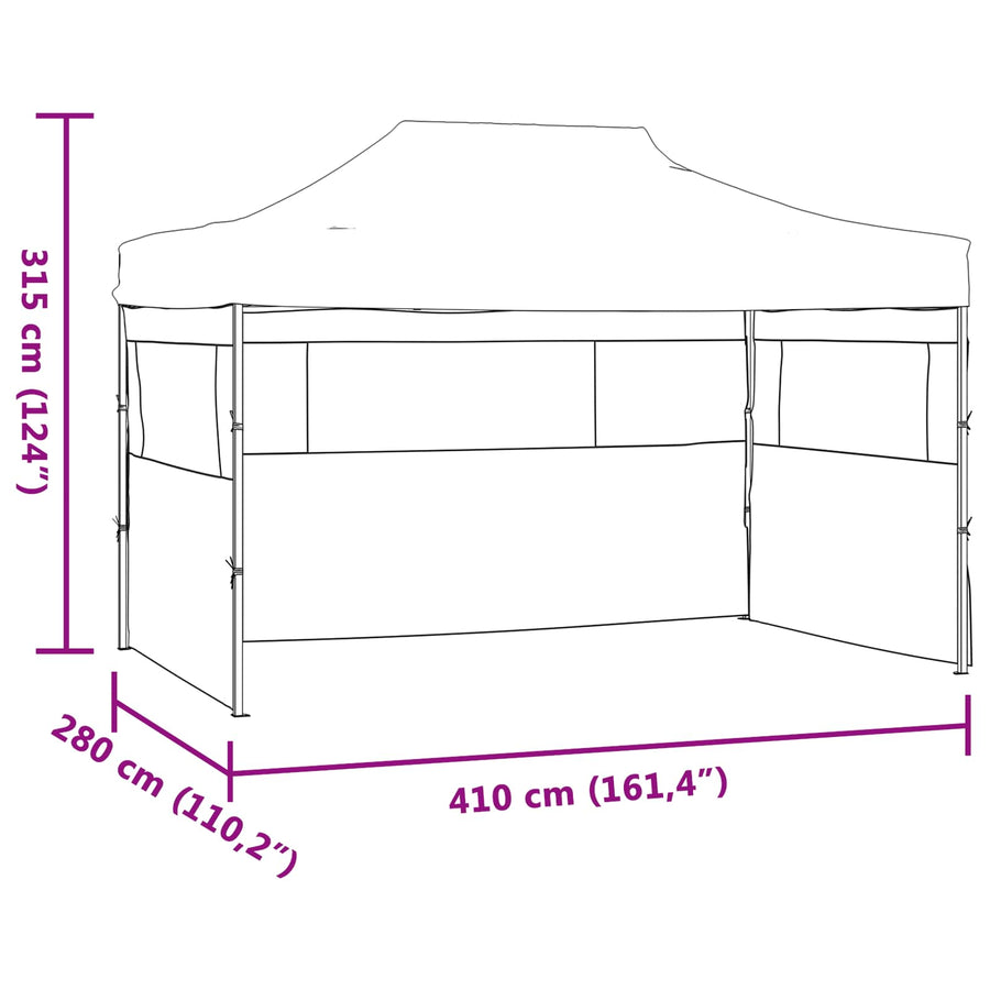 Partytent Crème 280 x 410 x 315 cm Oxford Stof