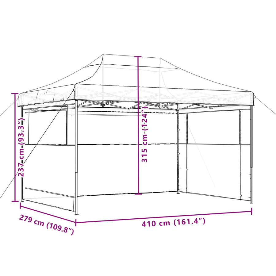 Partytent Bruin 279 x 410 x 315 cm Oxford Stof