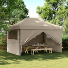 Partytent 410x279x315 cm taupe Oxford stof